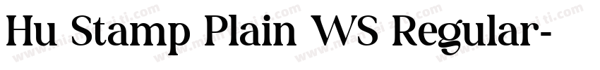 Hu Stamp Plain WS Regular字体转换